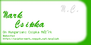 mark csipka business card